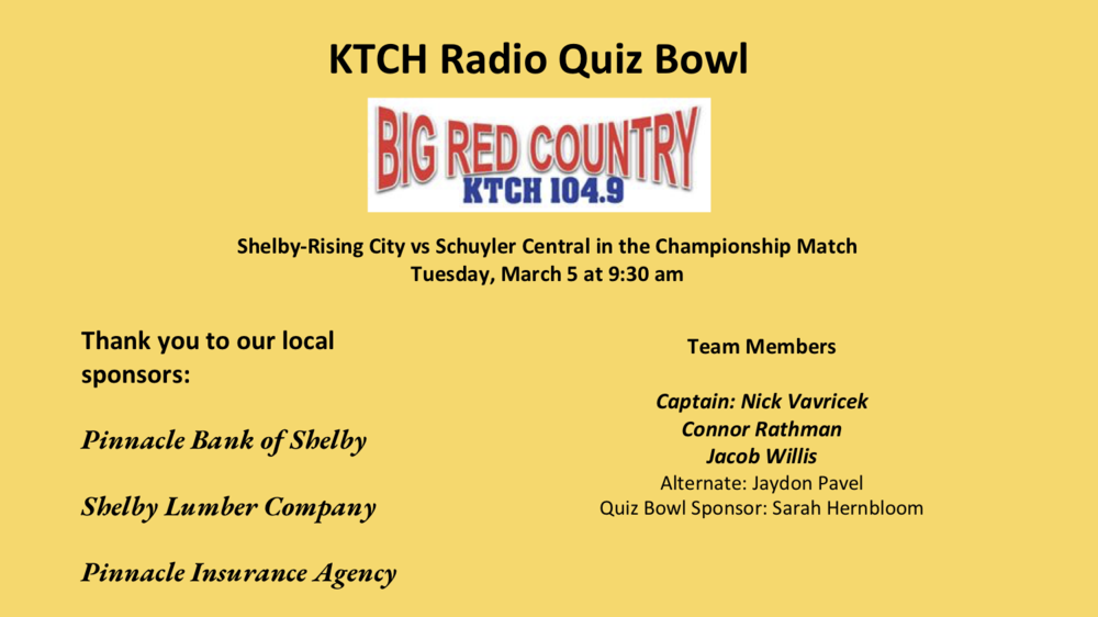 Radio Quiz Bowl Plays for Championship