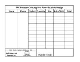 19-20 SRC Booster Club Apparel