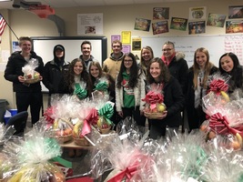 NHS students ready to deliver holiday fruit baskets