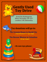 Toy Drive Novemeber 18th-22nd